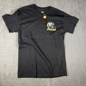 NWT Vintage Majestic NFL Team Apparel Pittsburgh Steelers Black M Graphic Tshirt